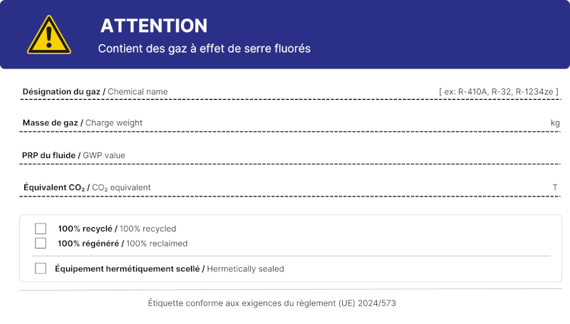 Étiquette F-gaz
